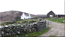 NX5255 : Track and gate leading to Claughreid Farm, Galloway by Anthony O'Neil