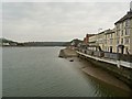 The view upstream from Long Bridge on the river Torridge