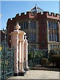 SK3387 : Weston Park Gates and Sheffield University Building, Western Bank, Sheffield by Terry Robinson
