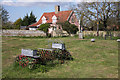 Horseshoe sculpture and cottage at Great Livermere