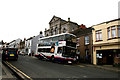 Helston:  Bus on Coinagehall Street