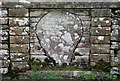 NY3587 : An ancient stone at Staplegordon Graveyard by Walter Baxter