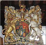 TF4609 : The church of SS Peter and Paul in Wisbech - Stuart royal arms by Evelyn Simak