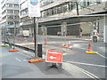 Road closure in Moorfields