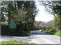 Road to Okehampton passing Sampford Courtenay station on the preserved Dartmoor Railway