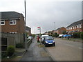 Approaching a bus stop in Hurstfield