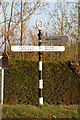 Meadow Lane fingerpost - restored