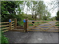 Gate on Cycle network route 672, leading to the dismantled railway