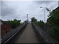 Ramp to the footbridge across the railway, Adamsdown, Cardiff