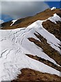 NH0508 : Last of the snow on Aonach air Chrith by Gordon Brown