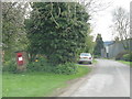 Drunken postbox, Weobley Marsh