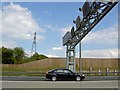 M1 motorway sign gantry