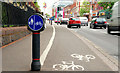 J3472 : Cycle lane, Belfast (1) by Albert Bridge