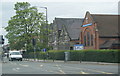 Road junction in front of Bilton Grange United Reformed Church