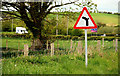 "Junction on bend" sign near Killyleagh