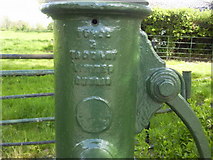 O0958 : Manufacturer's Plaque on water pump, Baldwinstown, Co Dublin by C O'Flanagan