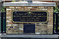 Plaque on Prebend Street bridge