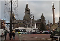 NS5965 : George Square on New Year's Day 2010, Glasgow by Anthony O'Neil