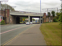 SJ8696 : Hyde Road Railway Bridge by David Dixon