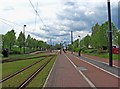 Manchester Metrolink - looking towards Broadway tram stop, Salford Quays