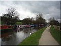 Boats moored near Micklethwaite Bridge