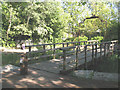 Wooden footbridge in Russia Dock Woodland