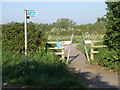 Access control gate near Hampton Poyle