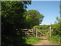 Bridleway gate on Loosenham Lane