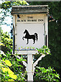 TF6624 : The Black Horse Inn - pub sign by Evelyn Simak