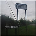 Road Sign at the junction of the A281 and B2128 (Church St), Rudgwick