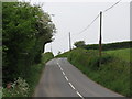 The B3220 towards Winkleigh