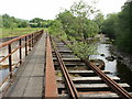 Track fragment on former railway bridge, Glynneath