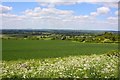 An arable field on Aston Hill