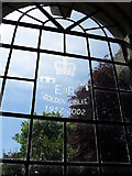 ST7611 : All Saints, Fifehead Neville: E II R Golden Jubilee Window by Basher Eyre