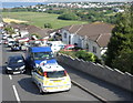 Scene of motor accident, on Penwill Way, Paignton