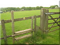 Stile on the Saxon Shore Way on Mill Lane