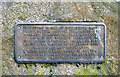 Plaque on an erratic at Norbury Junction, Staffordshire