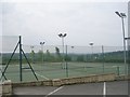 SE1913 : Tennis Courts - Burton Acres Lane by Betty Longbottom