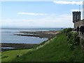 Castle Walk and beach at Crail in Fife