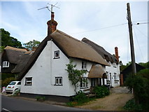 SU3940 : Chilbolton - Thatched Houses by Chris Talbot