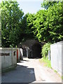 Footpath leading to railway underpass, Llanishen