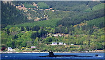 NS1674 : Submarine and escort passing Bullwood by Thomas Nugent