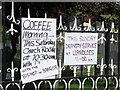 Church signs at Carno, Powys