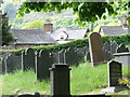 Churchyard of Llanwnog parish church, Powys