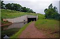 Droitwich Barge Canal approaching tunnel under A449 road