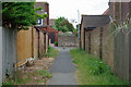 The footway between Rowan Close and Willow Drive