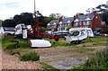 Boats and a crane on the shore