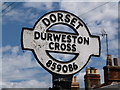 ST8508 : Durweston: detail of finger-post by Chris Downer