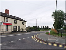 SJ2618 : Junction of A483 and B4393 at Four Crosses, Shropshire by nick macneill