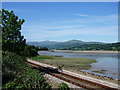 View from beside a bus stop in Glan Conwy